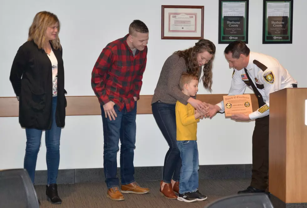 4-Year-Old Receives Sherburne County Life Saving Award
