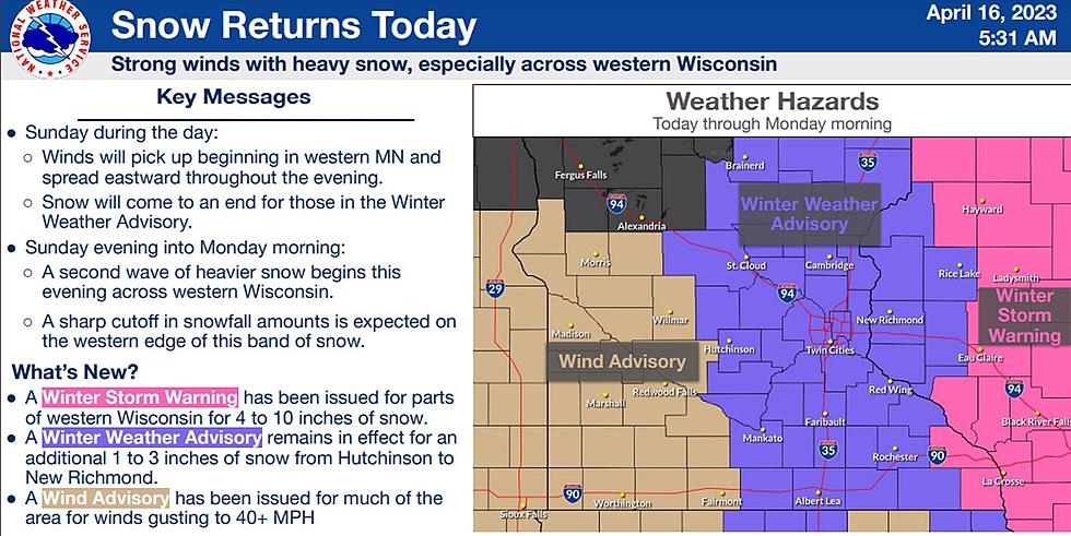 Winter Weather Advisory Issued for Sunday