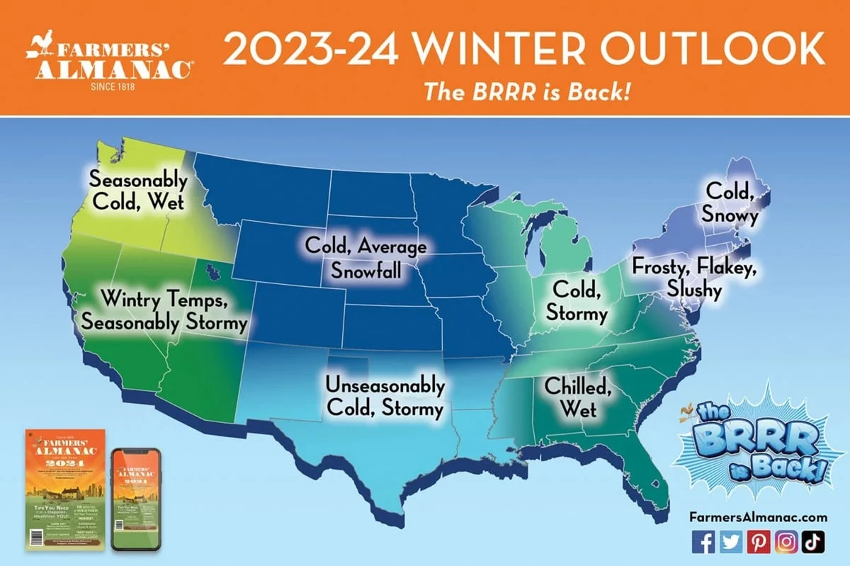 Old Farmer's Almanac Canadian Winter 21/22 Forecast: Not Looking