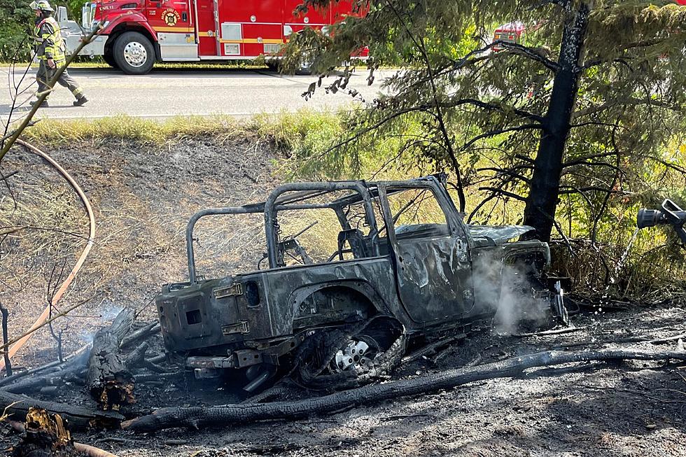 Single Vehicle Crash Near Avon Causes Fire