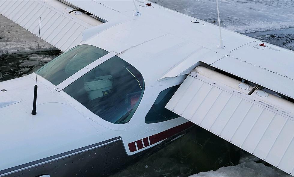 Plane Breaks Through Ice on Upper Red Lake