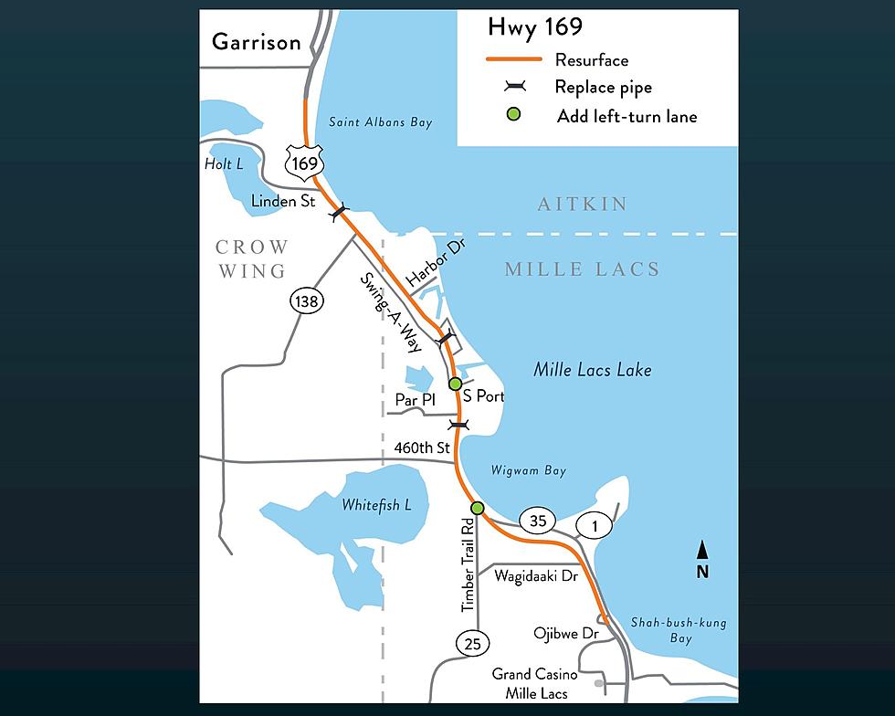 Highway 169 Construction Along Mille Lacs Lake Starts Tuesday