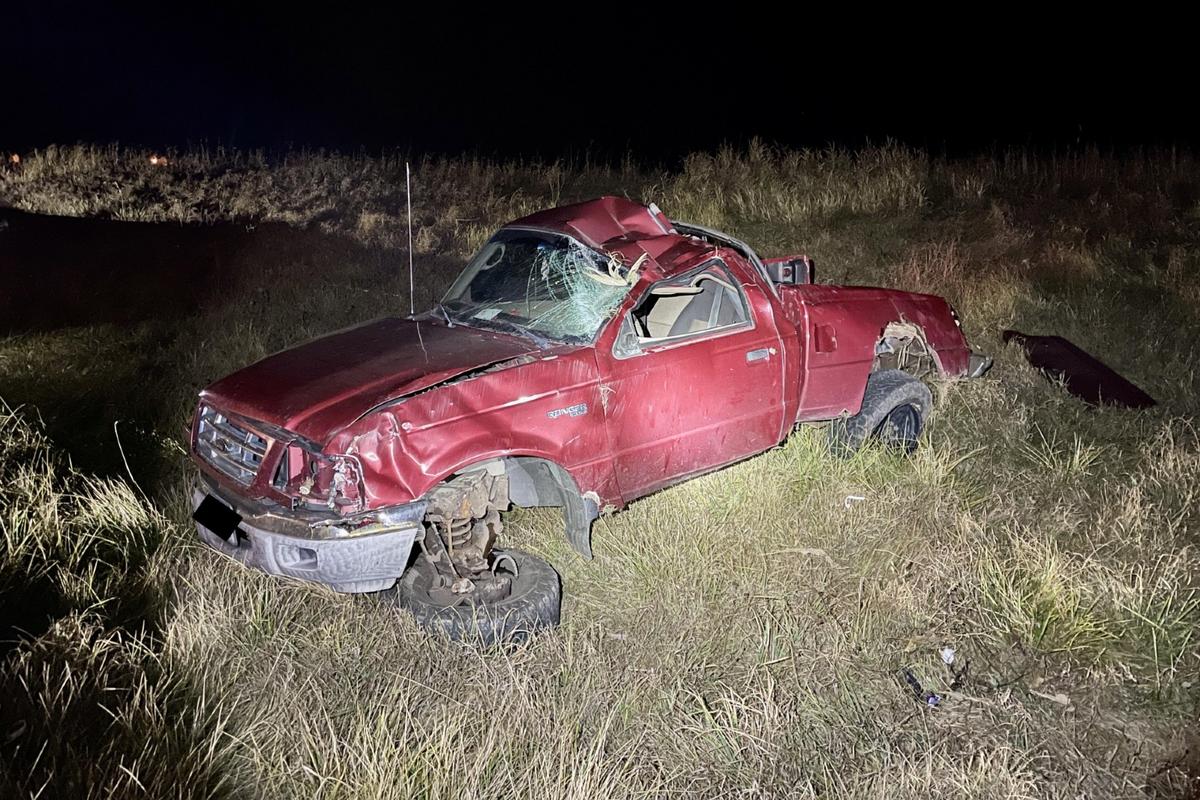 Teenager Rolls Pickup Avoiding Deer Near Freeport