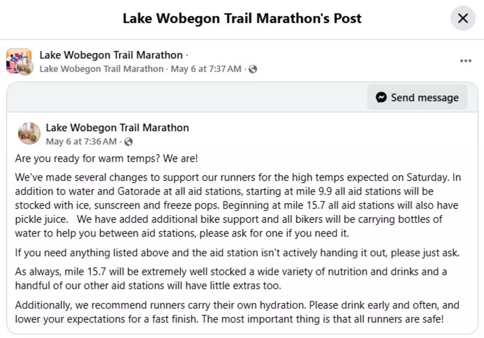 Lake Wobegon Trail Marathon via Facebook