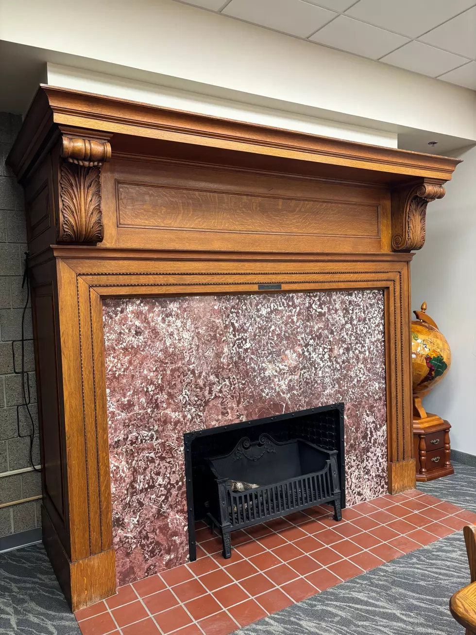 Fireplace from the original St. Cloud Library, PHOTO courtesy of Stearns History Museum.