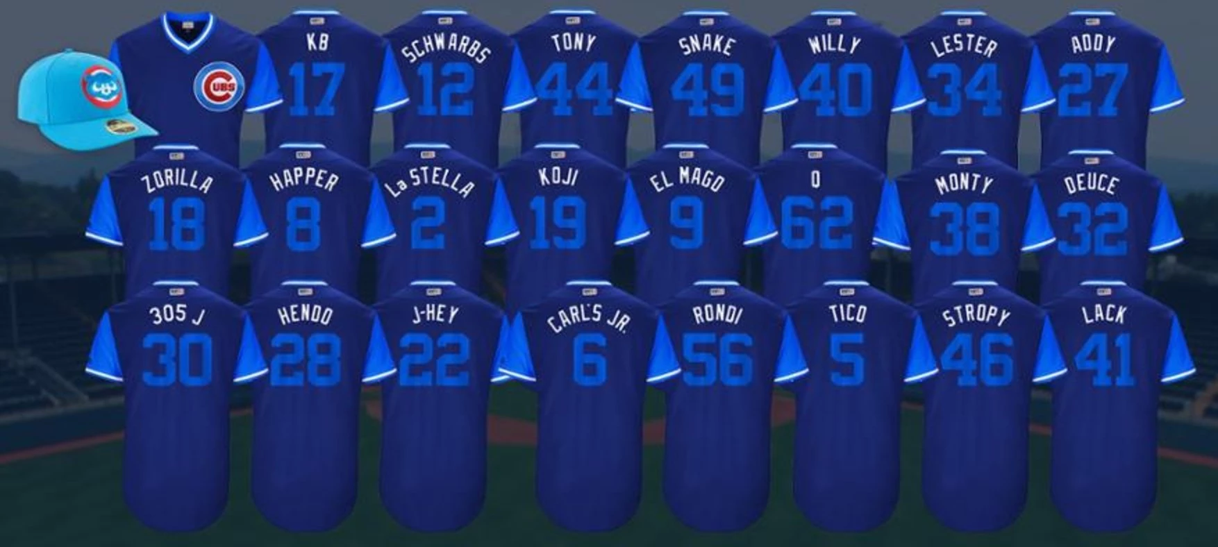 players weekend cubs jersey