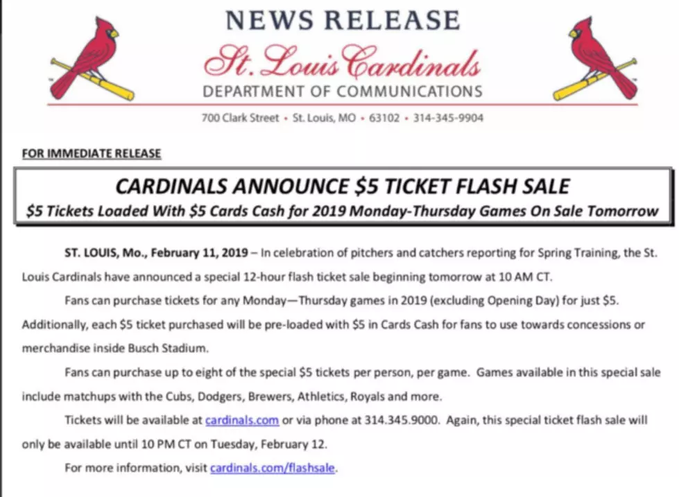 The Cardinals Are Basically Giving Away Tickets To See The Cubs