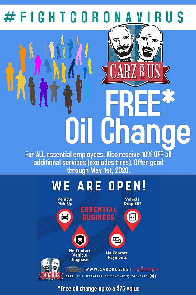 Carz R Us Is Giving Free Oil Changes To Essential Workers