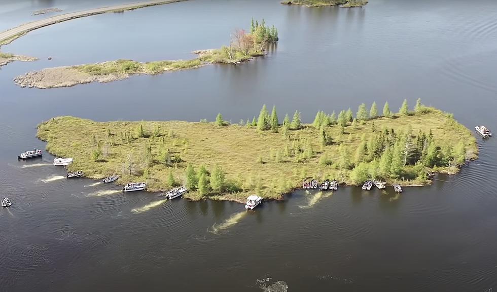 Wisconsin's Unique Moveable Island Pushed Into Place By Boaters