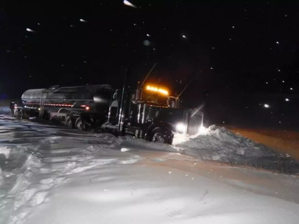 Snowy Road Puts Semi in NE Iowa Ditch