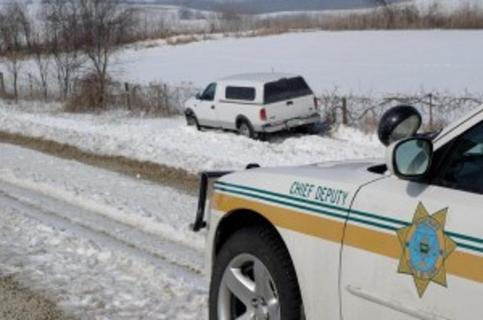 Pickup in Ditch, Driver Charged