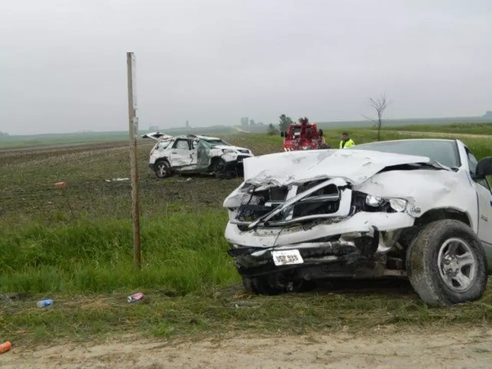 2 Vehicles Totaled at County Line, One Hurt