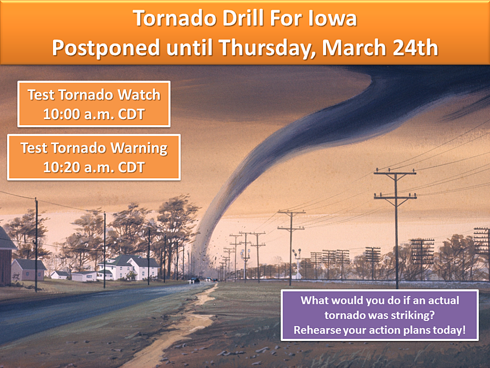 Annual Tornado Drill Postponed 1 Day