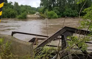 Flooded River Claims Rural Bridge