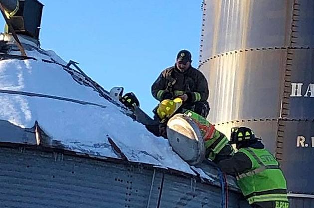 Iowa Man Rescued After Being Half-buried in a Grain Bin