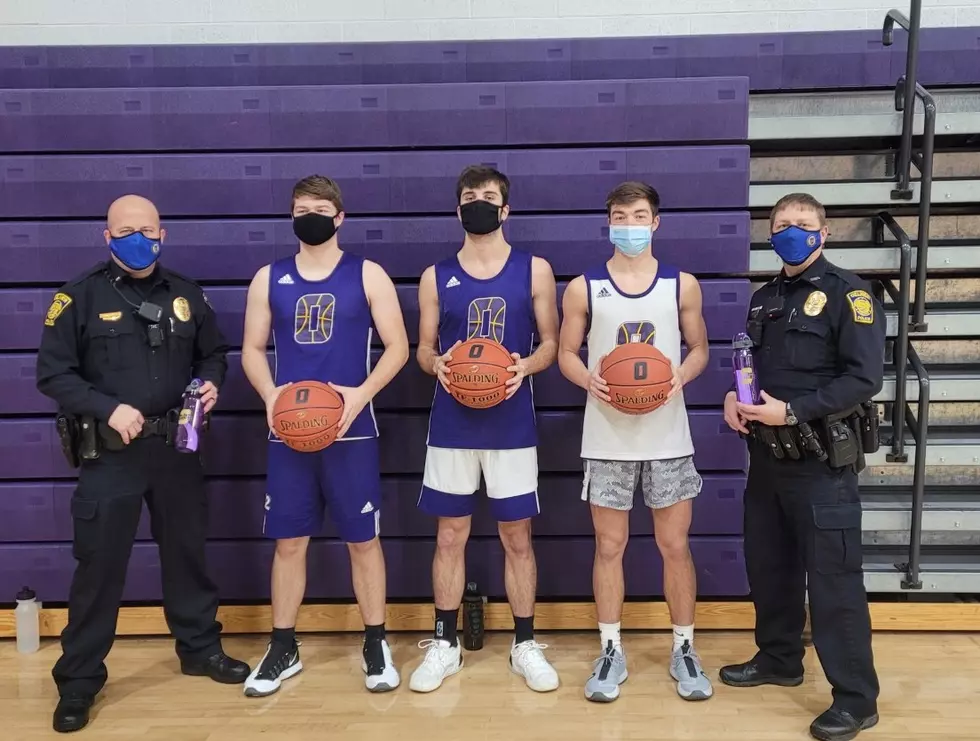 Oelwein Police Donating Water Bottles to Student Athletes