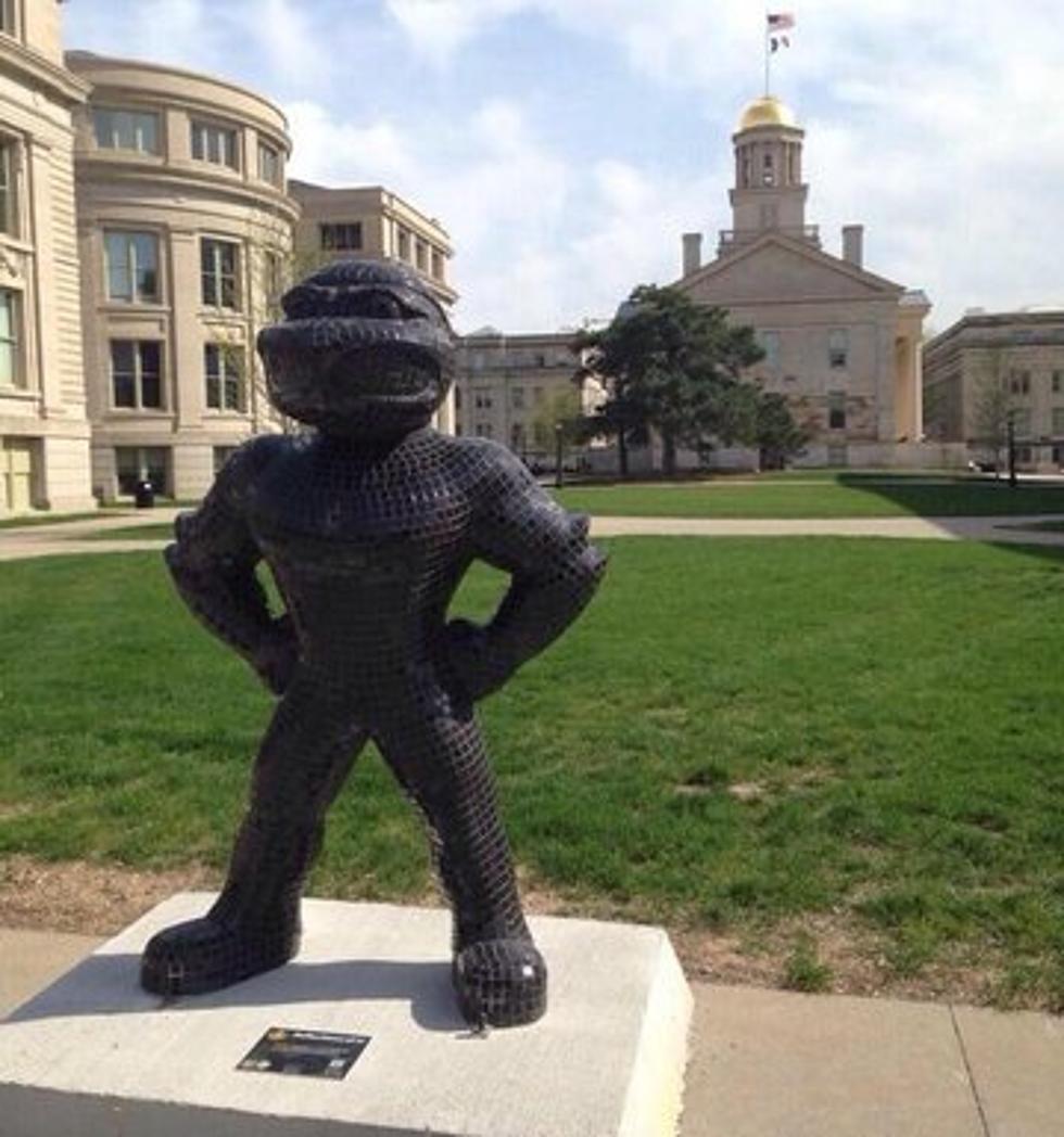 Vandals Damage Herky Statue