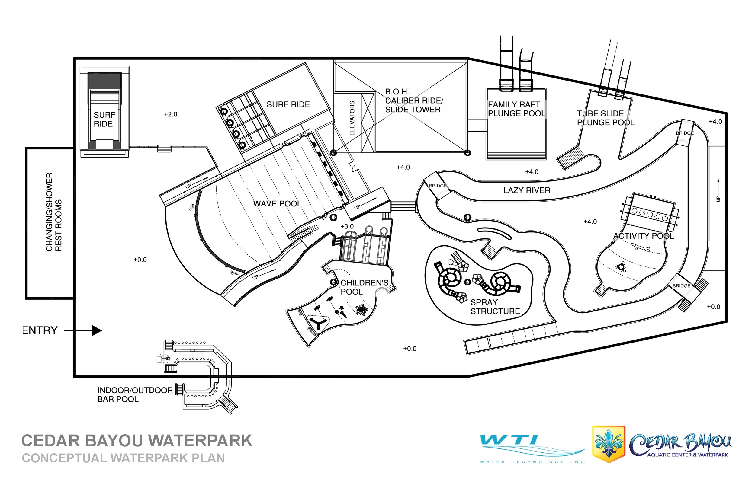 Water park illustration Water park with children and parents on blue  background isometric vector illustration  CanStock