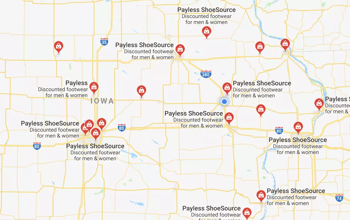 payless map