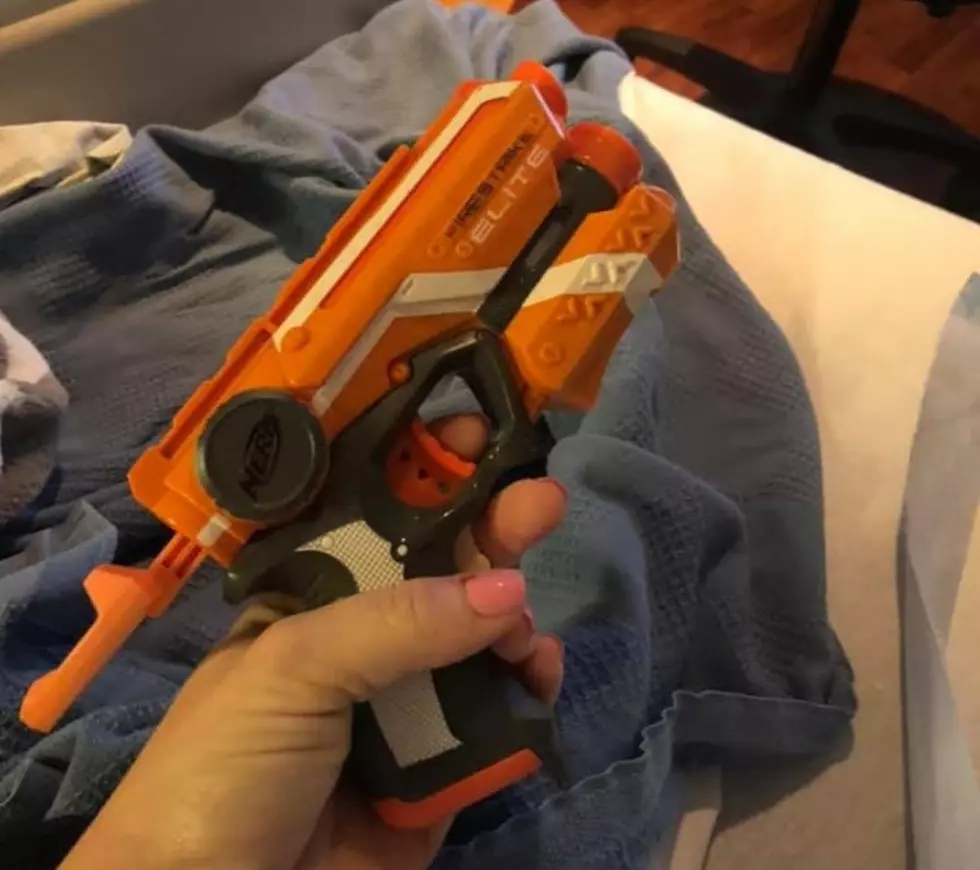 Pregnant Mom Uses Nerf Gun to Keep Husband Awake in Hospital