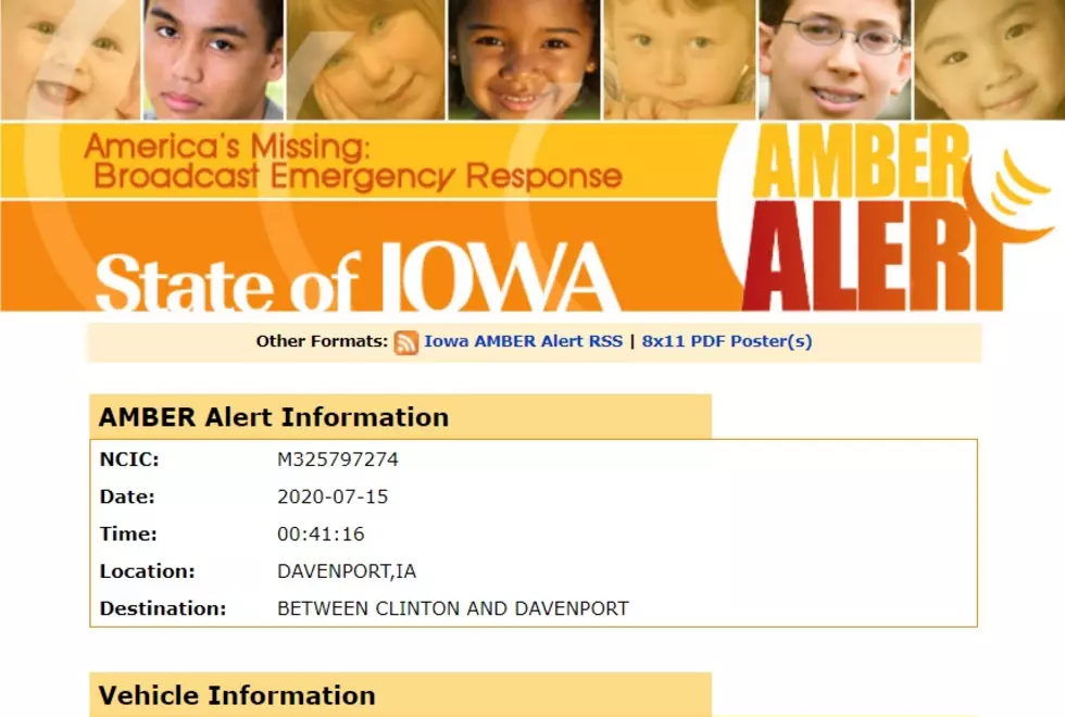 Amber Alert Issued for Missing Eastern Iowa Girl