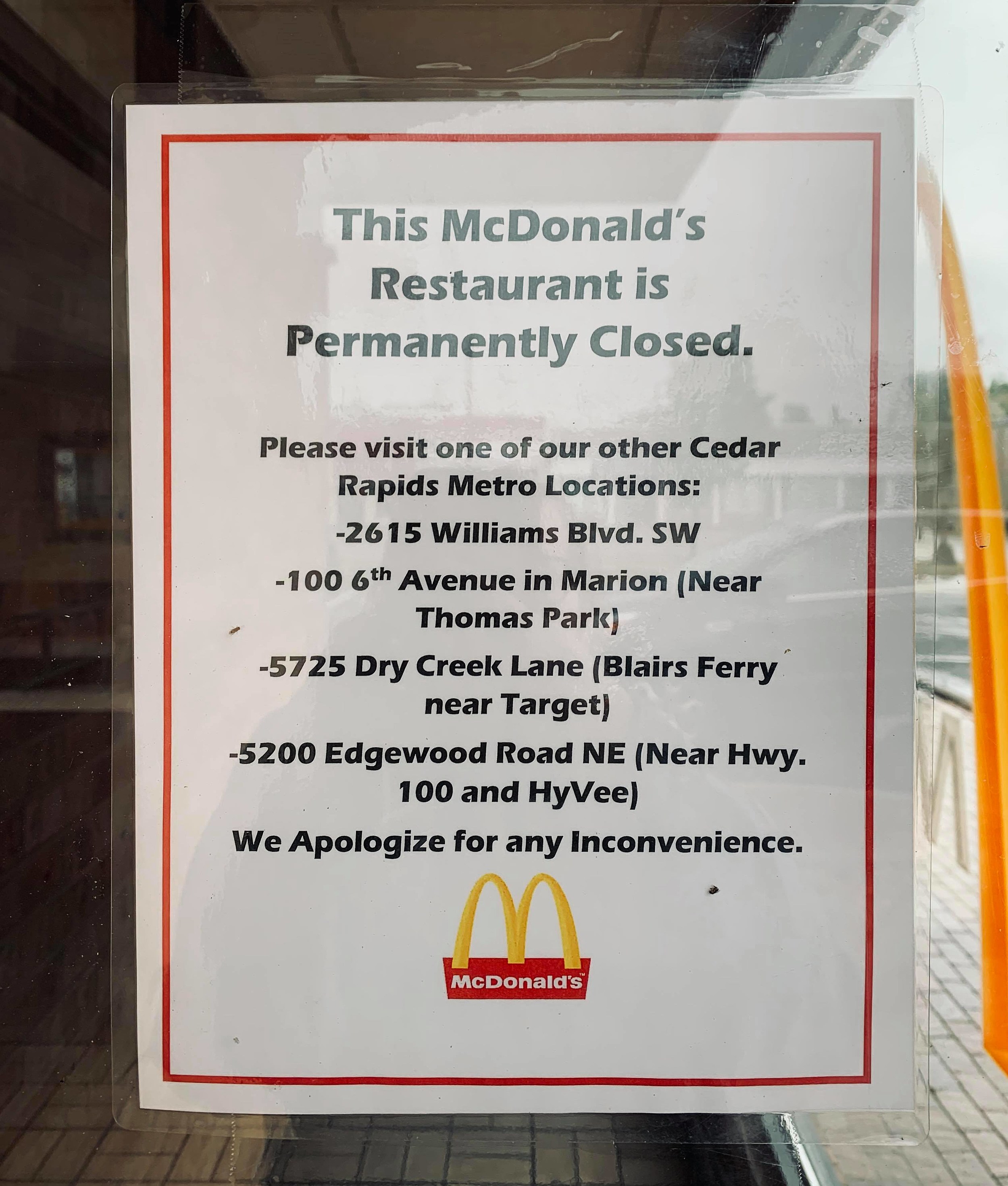 The First Ave McDonald s is Permanently Closed UPDATE