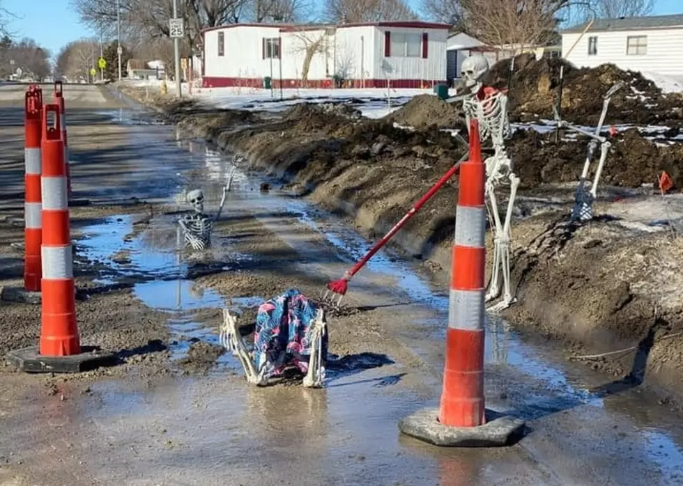 Iowa Woman&#8217;s Skeleton Crew Bringing Attention To Street Repair Need [PHOTOS]