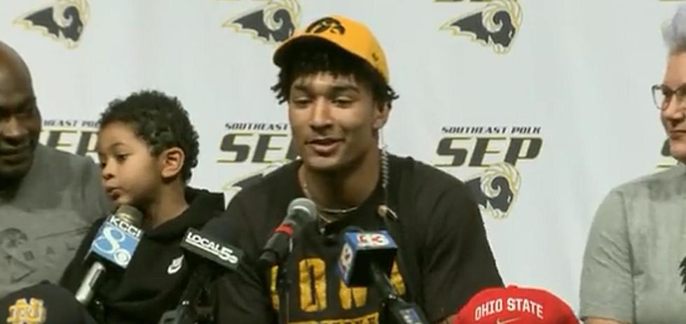 5-Star Recruit Announces He&#8217;ll Stay Home, Play Football for Iowa [WATCH]
