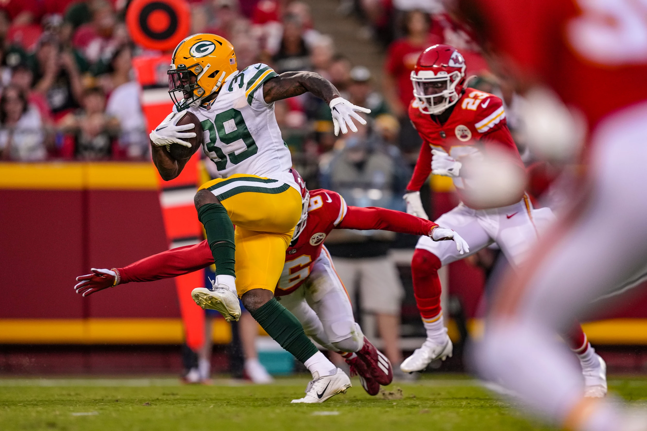 Patrick Taylor of the Green Bay Packers celebrates after scoring an News  Photo - Getty Images