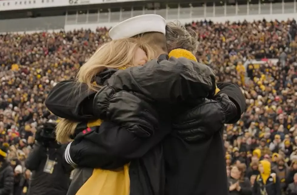 Iowa Parents Surprised By Sailor Son At Kinnick Stadium [WATCH]