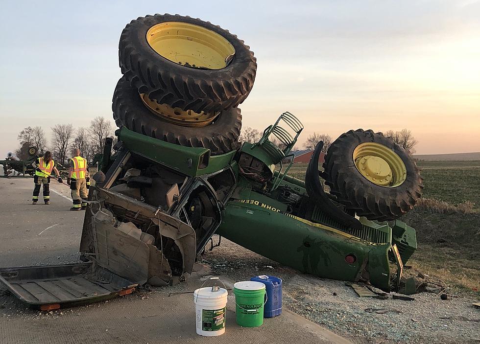 Semi Driver Cited After Rear-Ending Tractor in Linn County [PHOTO]