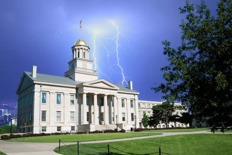 Today in Iowa History: Lightning Strikes and The University of Iowa Burns