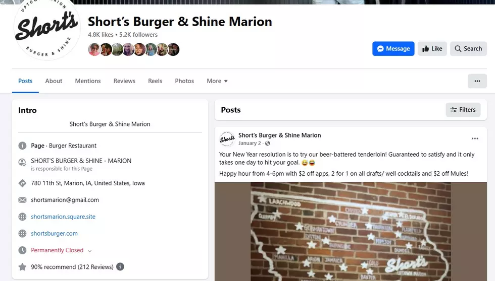 Facebook via Shorts Burger and Shine Marion