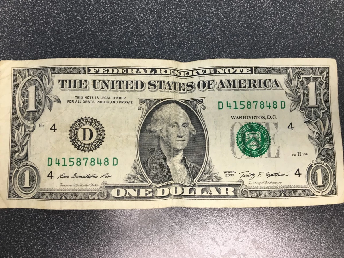 Банкнота США 1 доллар 1999