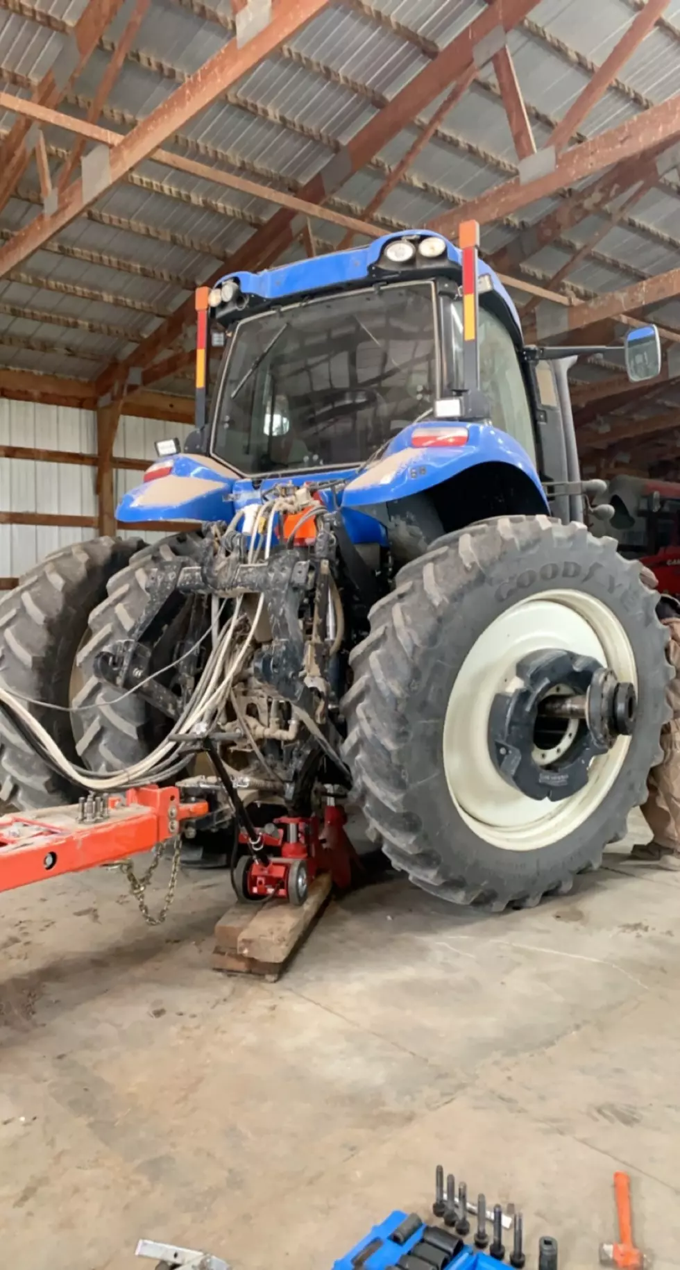 Credit: Brad Vonk | Photo of my brother in-laws tractor, mid repair.