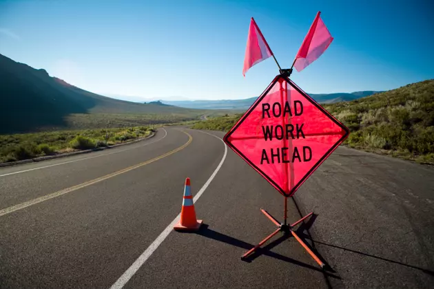 Road Work Halts Traffic in Newtown