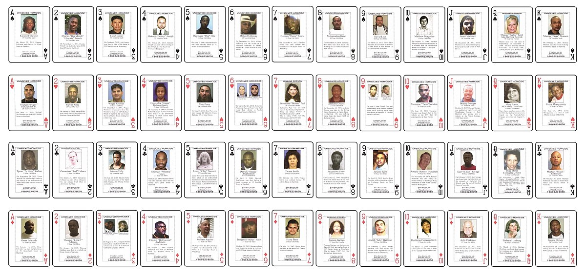 Connecticut s Latest Set Of Cold Case Cards Highlights 52 Unsolved Cases