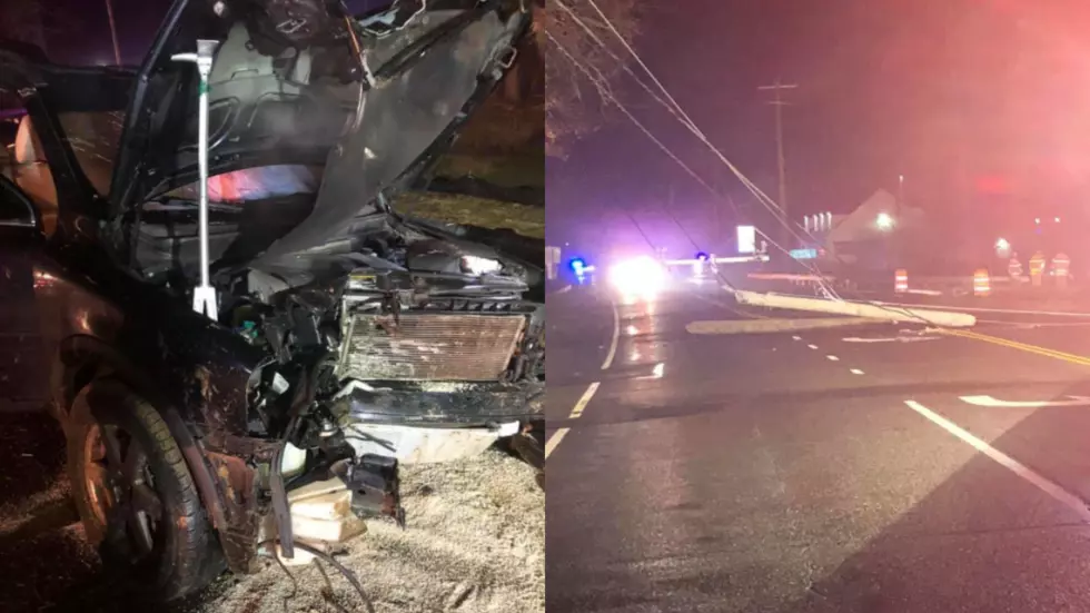 Crash in Brookfield Takes Down Two Utility Poles on Federal Road