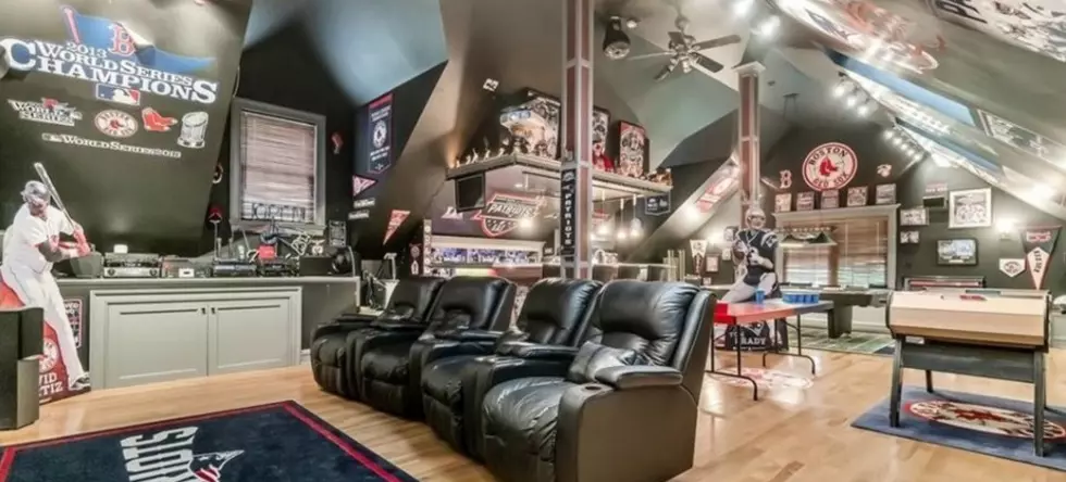 This New England Home Features the Ultimate Patriots and Red Sox Fan’s Man Cave