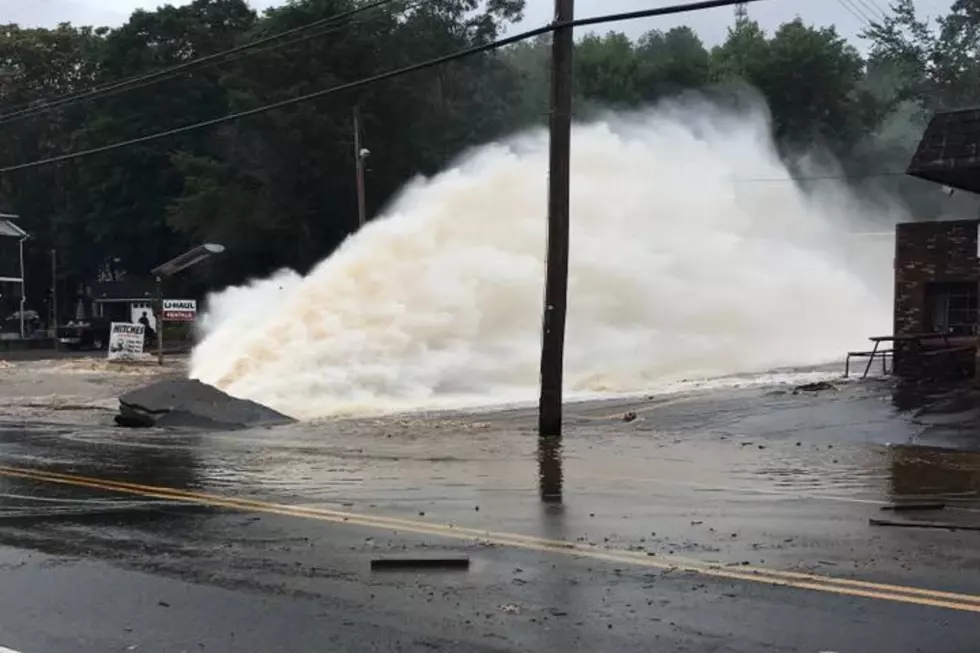 Giant Water Pipe Bursts In Waterbury