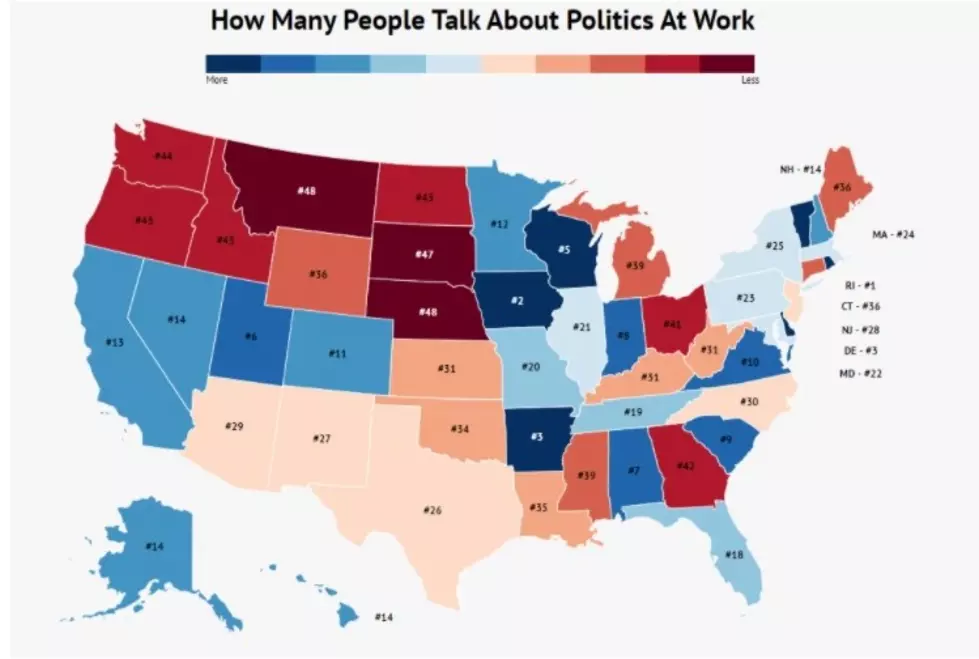 Connecticut Does Not Talk Politics At Work, Comparatively