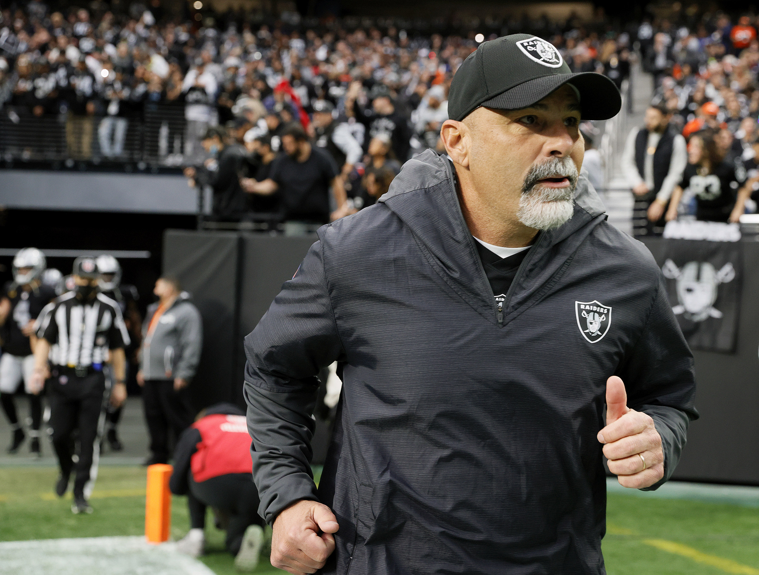 Raiders coach Bisaccia making case to remove interim tag