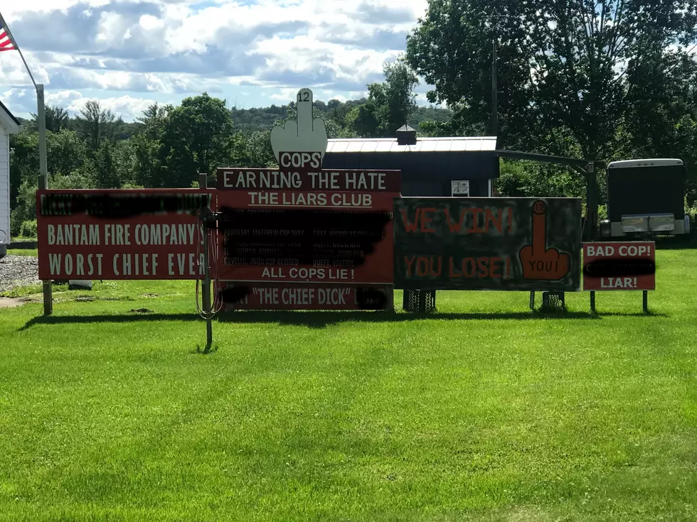 Hateful Anti-Police Signs Displayed on Route 209 in Bantam
