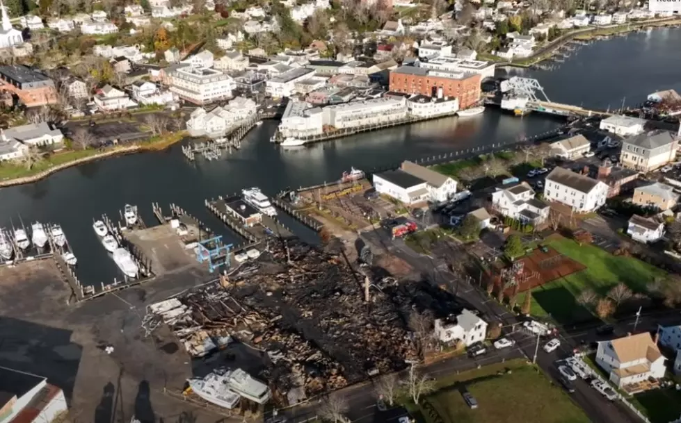 Astonishing Drone Footage of Connecticut&#8217;s Seaport Marine After it Burned in Four-Alarm Fire