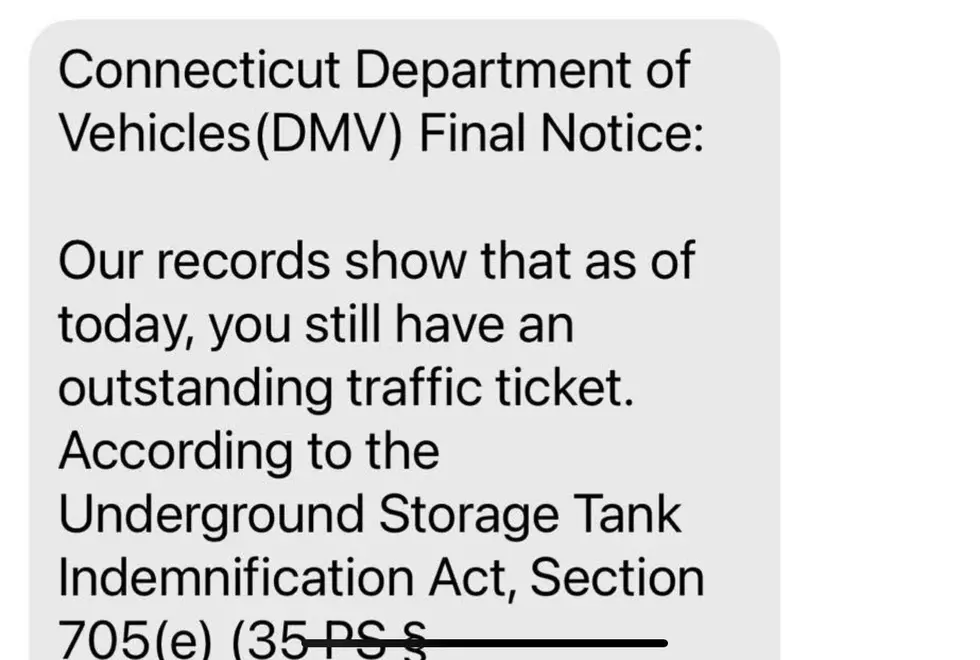 Stay Alert For DMV Scam Texts Targeting Connecticut Residents
