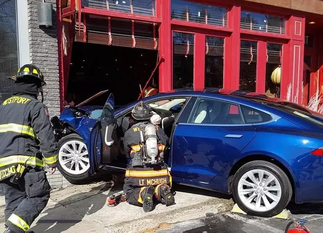 Car Smashes Through Busy Connecticut Restaurant