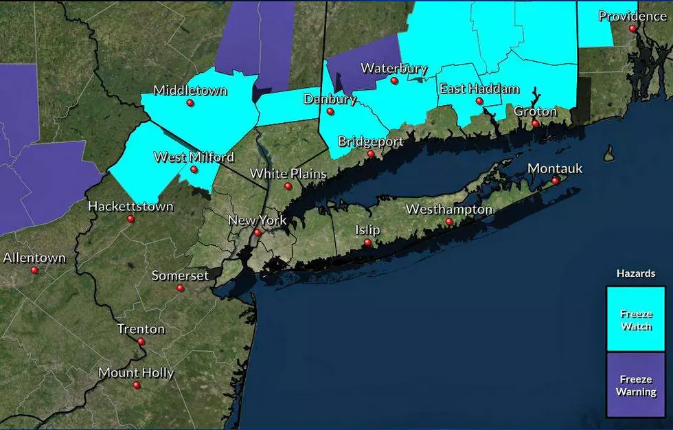 Freeze Warning Issued Tonight For Connecticut