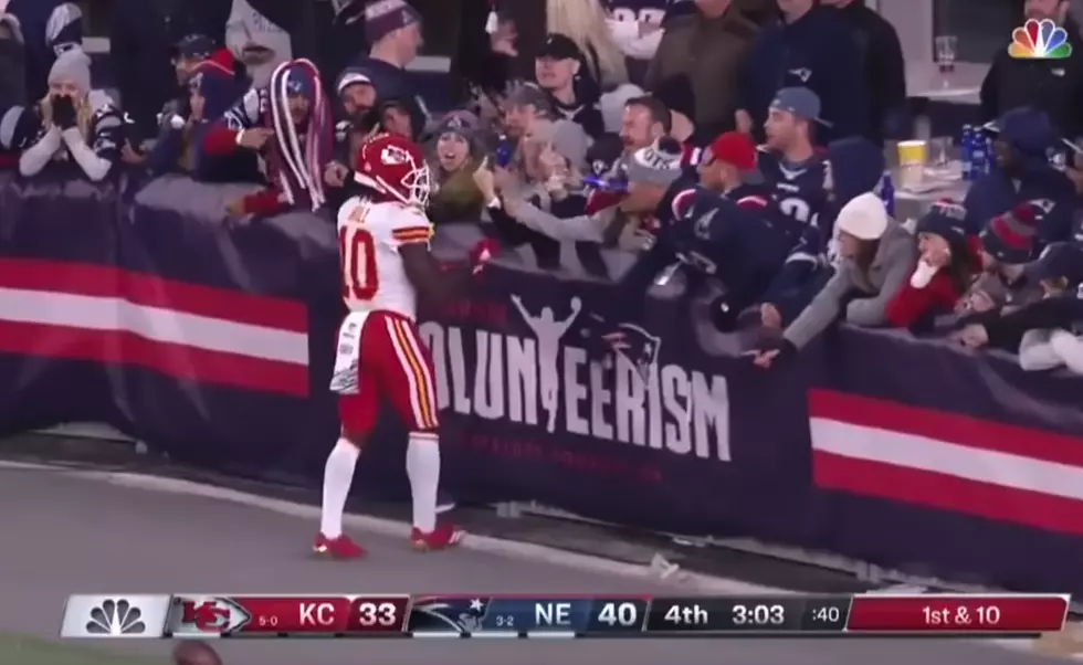 Patriots Fan From Connecticut Poured Beer on Tyreek Hill, Police Say
