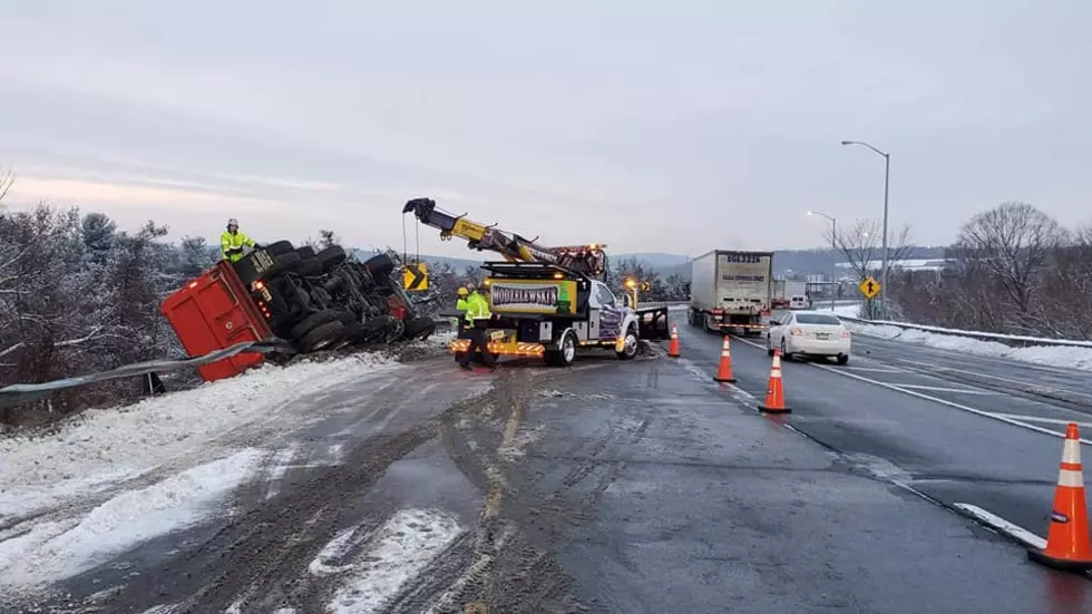 Nasty Rollover on I-84 in Danbury, Passersby Help Driver