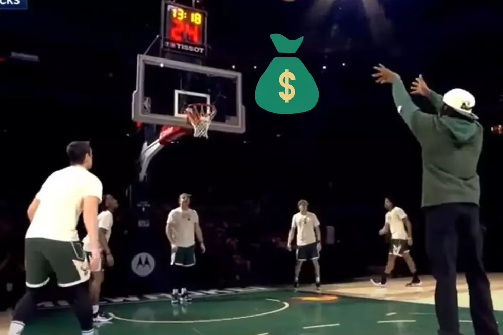 Wisconsin Dad Makes Half Court Shot, Wins $10K at NBA Game